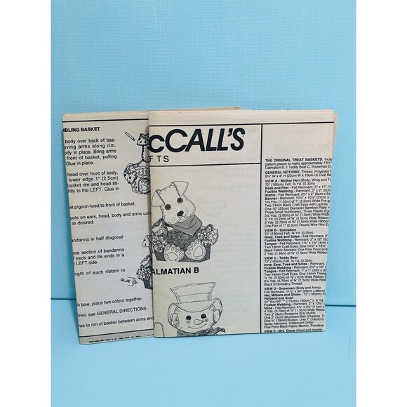 McCall's 7641 Dreams & Delights Treat Baskets SEASONAL, HOLIDAY UNCUT Pattern - Picture 5 of 5